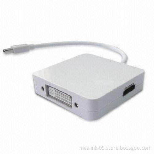 Male Mini Displayport-to-DVI-D, HDMI or Displayport Female Adapter